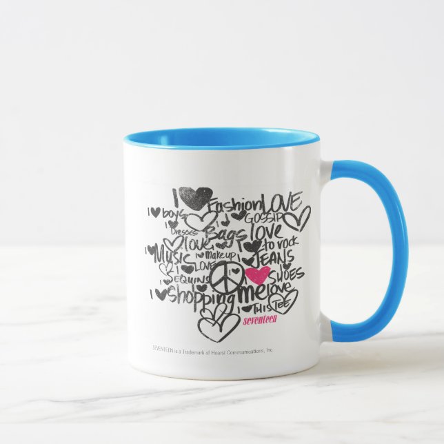 Graffiti Magenta Mug (Right)