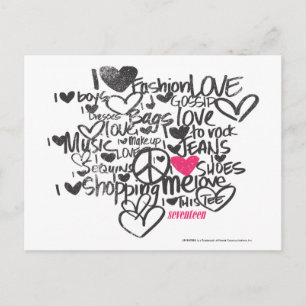 Graffiti Magenta Postcard