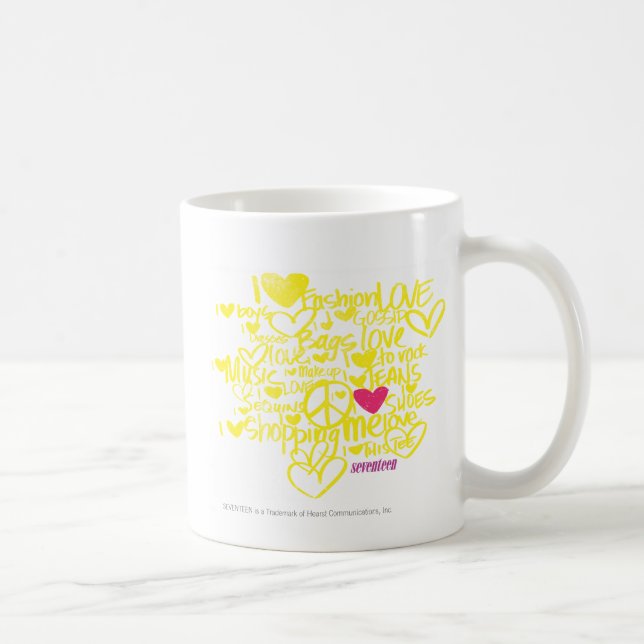 Graffiti Magenta/Yellow Coffee Mug (Right)