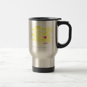 Graffiti Magenta/Yellow Travel Mug