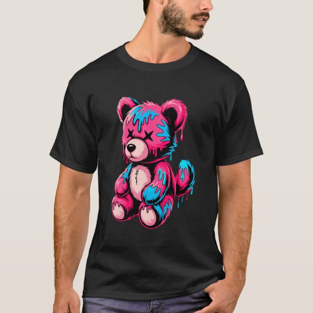 Graffiti Melting Art Wolf Wolves T-Shirt (Front)
