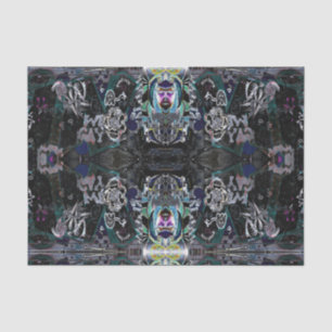 Graffiti Modern Vintage Black White Pattern Tissue Paper