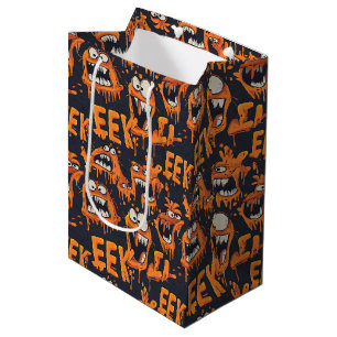 Graffiti Monster Eek Black Halloween (2) Medium Gift Bag