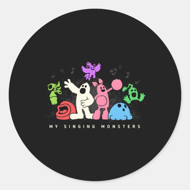 Graffiti Monsters Classic Round Sticker (Front)