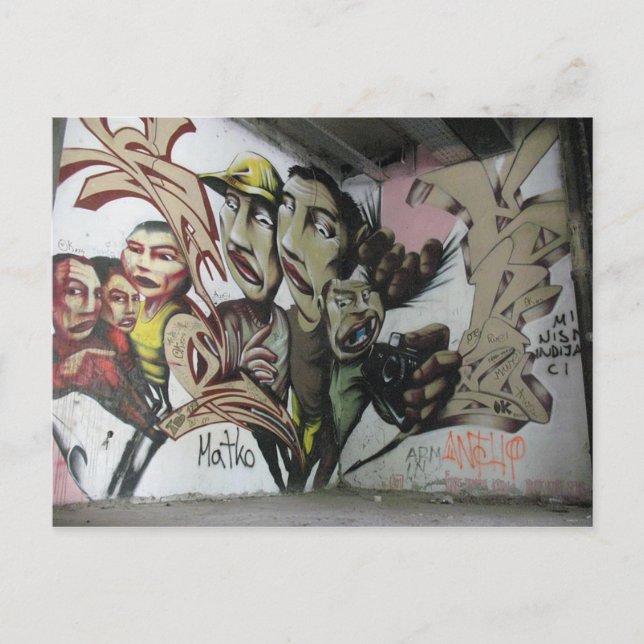 Graffiti : Mostar (Herzégovine) - Postcard (Front)