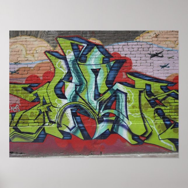 Graffiti Mural Poster (Front)