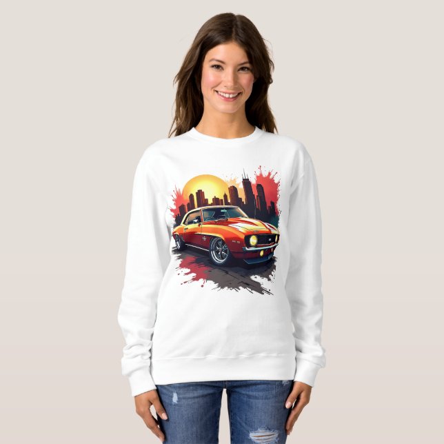 Graffiti Muscle Car Sweatshirt (Front Full)