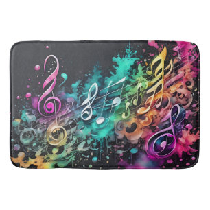 graffiti music bath mat