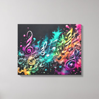 graffiti music canvas print