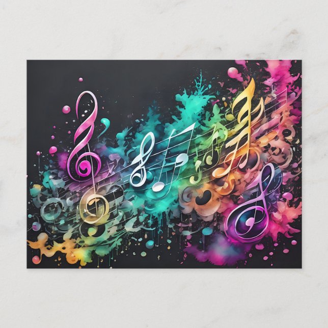 graffiti music postcard (Front)