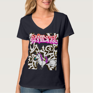 Graffiti Name Sandra & uniqorn Farting T Shirt