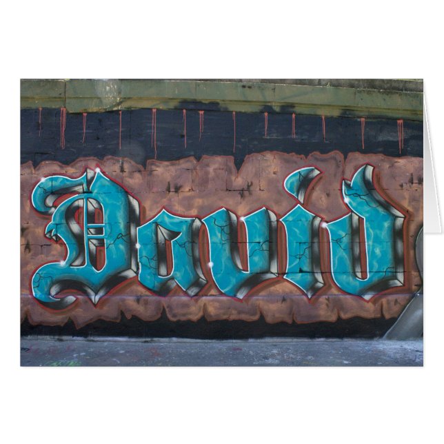 Graffiti Name Tag: David (Front Horizontal)