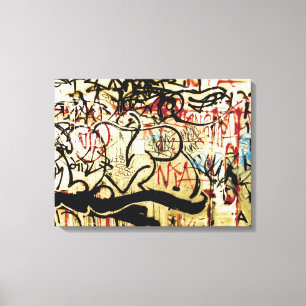 Graffiti on a wall canvas print
