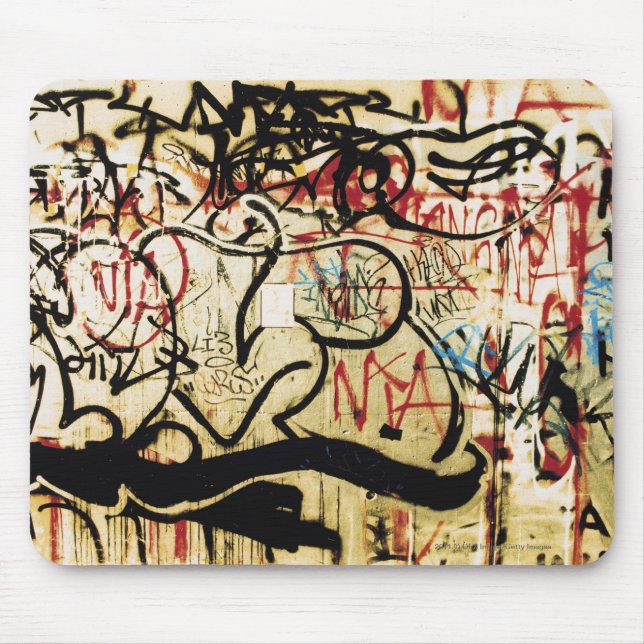 Graffiti on a wall mouse pad (Front)