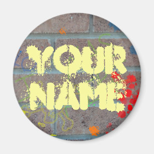 Graffiti on Brick Magnet