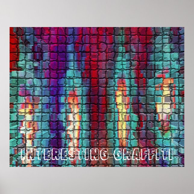 GRAFFITI on Mosiac Tiles Poster (Front)