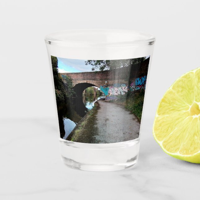Graffiti on the wall shot glass (Front)