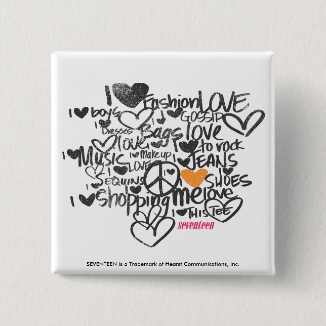 Graffiti Orange 15 Cm Square Badge (Front)