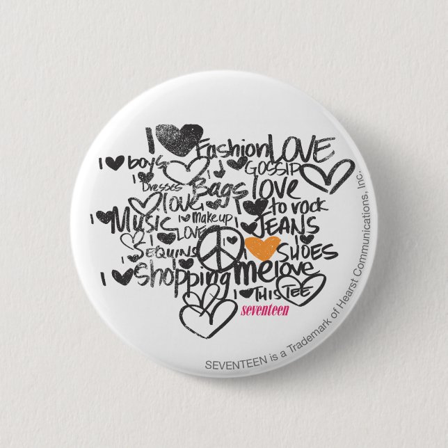 Graffiti Orange 6 Cm Round Badge (Front)