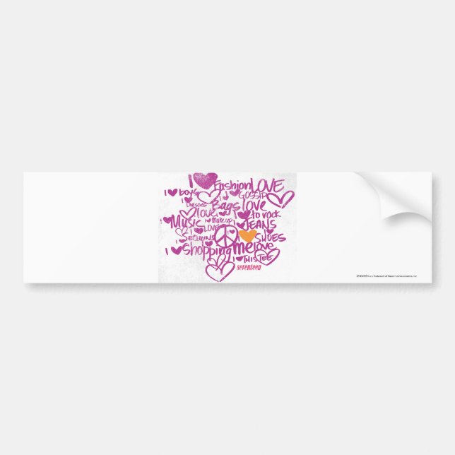Graffiti Orange/Purple Bumper Sticker (Front)