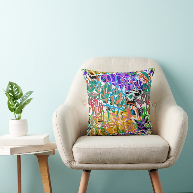 Graffiti Pattern  Cushion (Chair)
