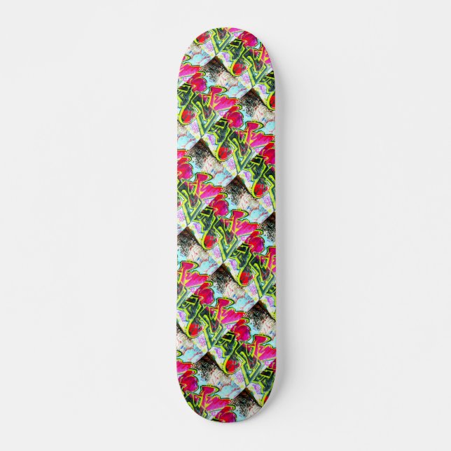 graffiti pattern design skateboard (Front)