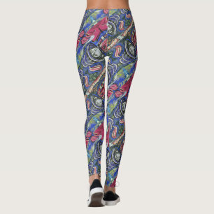 graffiti pattern leggings