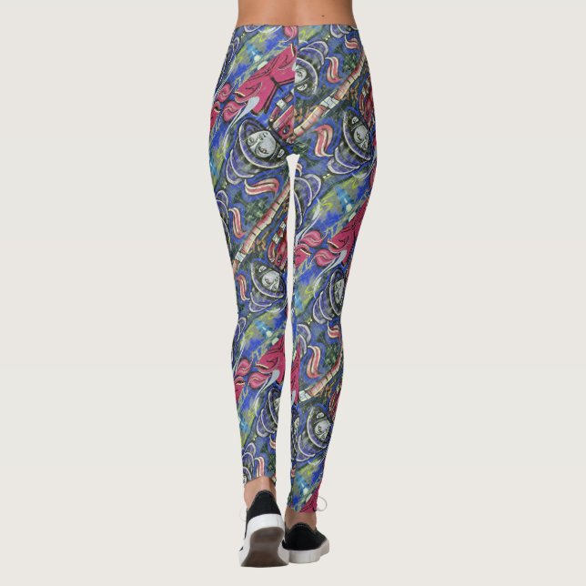 graffiti pattern leggings (Back)