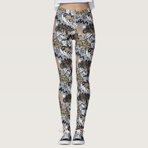 Graffiti pattern leggings