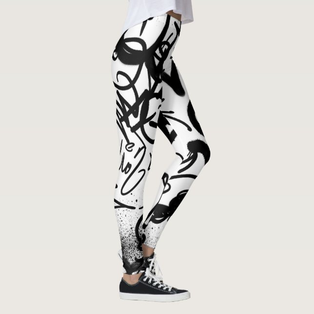 Graffiti Pattern  Leggings (Right)