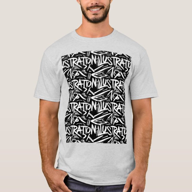 Graffiti pattern T-Shirt (Front)