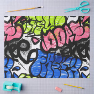 Graffiti Pattern  Tissue Paper