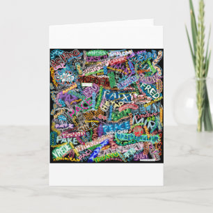 graffiti peace international translation holiday card