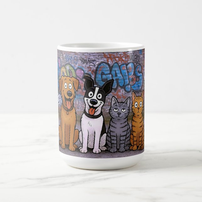Graffiti Pets Contrast Coffee Mug (Center)