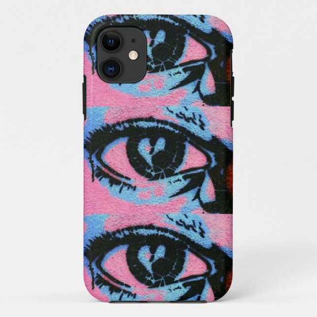 graffiti pink blue eye iphone 6 case (Back)