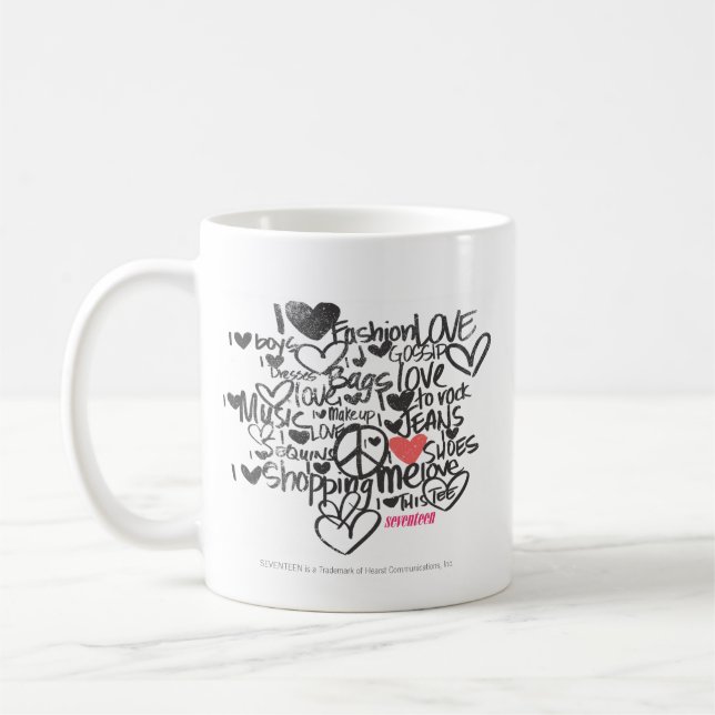 Graffiti Pink Coffee Mug (Left)