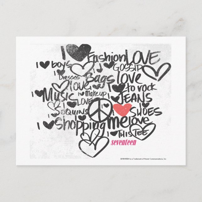 Graffiti Pink Postcard (Front)