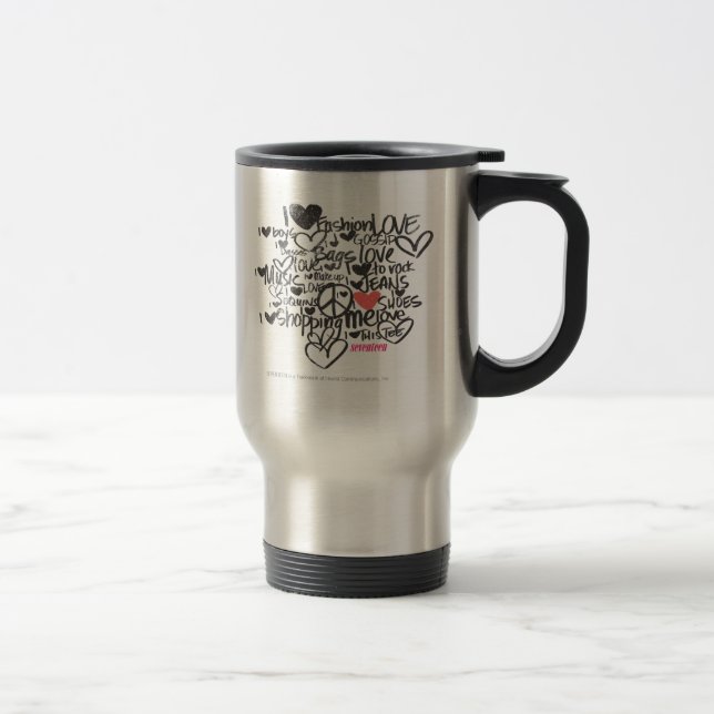 Graffiti Pink Travel Mug (Right)