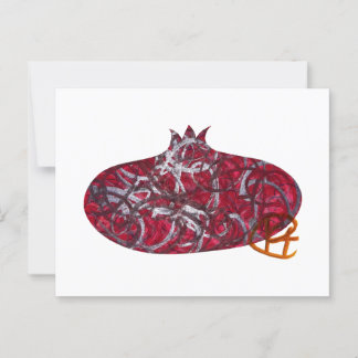 Graffiti Pomegranate Minimalist Art Postcard