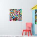 Graffiti Poster<br><div class="desc">This street-style work of art is great for those looking to bring colour to their home decor. Frame and use above a sofa,  console or hang in the hallway.</div>