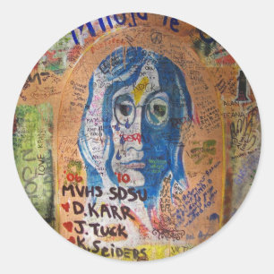 Graffiti - Prague Classic Round Sticker