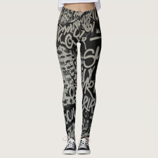Graffiti printed Leggings