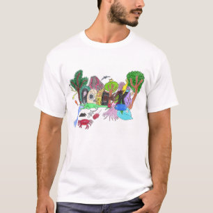 Graffiti Punk Rock Design #1: Animals "ROCK" Colou T-Shirt