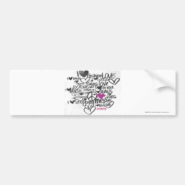 Graffiti Purple Bumper Sticker (Front)