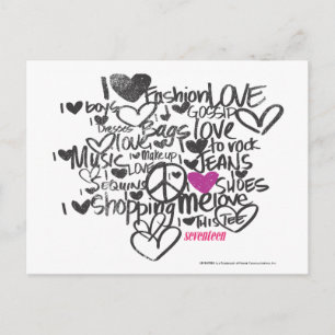 Graffiti Purple Postcard