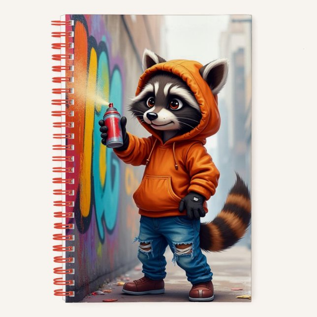 Graffiti Racoon, author Natasha Us   Notebook (Front)
