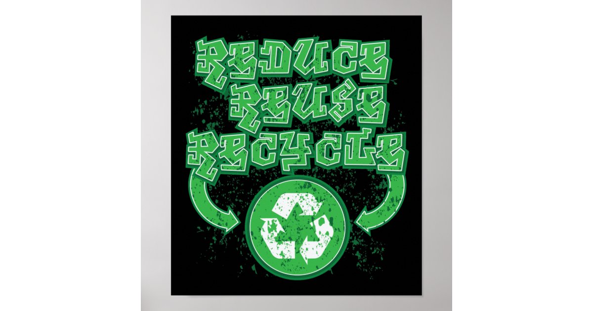 Graffiti Reduce Reuse Recycle Poster | Zazzle.co.nz