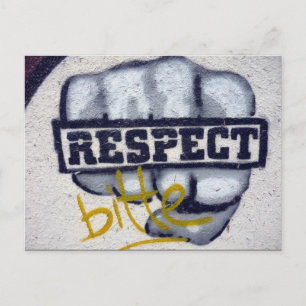 graffiti respect postcard