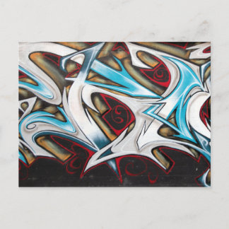 Graffiti Roses Urban Street Art Postcard