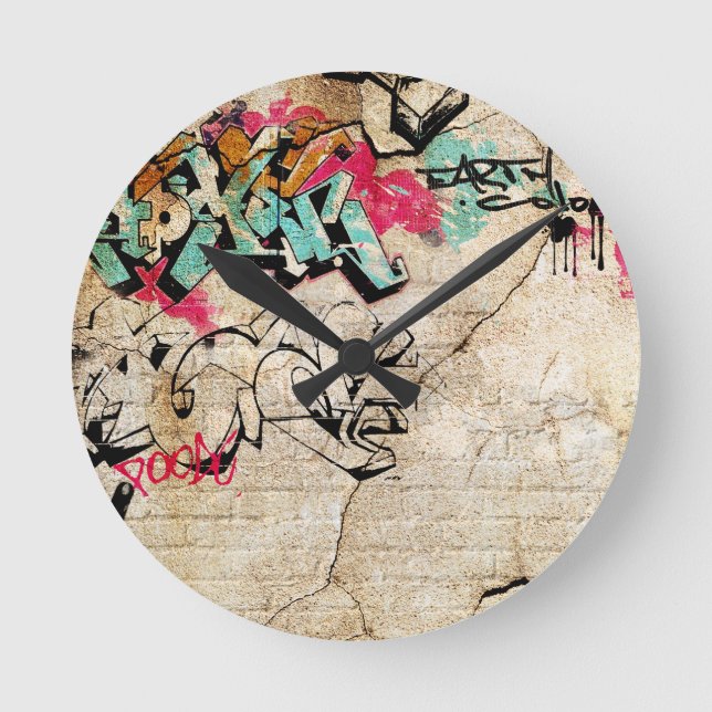 Graffiti Round Clock (Front)